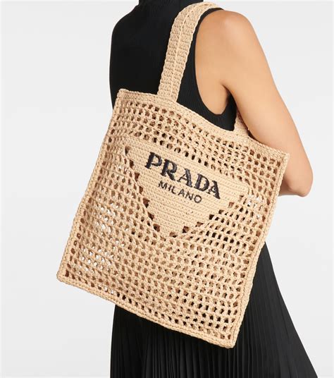 small raffia tote bag prada|prada wicker tote bag.